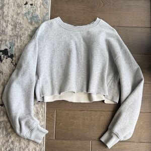TNA cozy fleece cropped sweater
